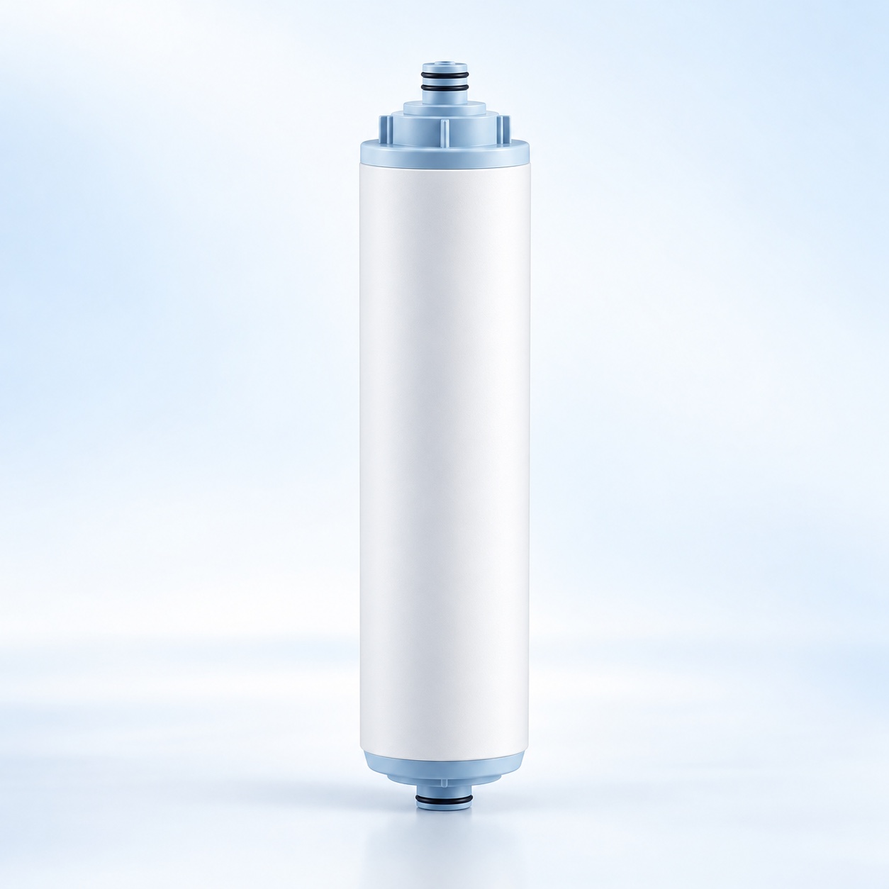 Editorial illustration of a Waterdrop A1-RO style membrane cartridge